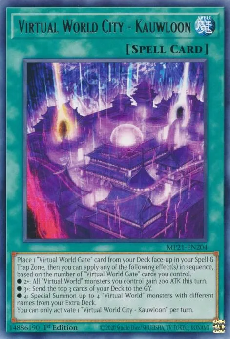 Virtual World City - Kauwloon MP21-EN204 Yu-Gi-Oh card from 2021 Tin of Ancient Battles