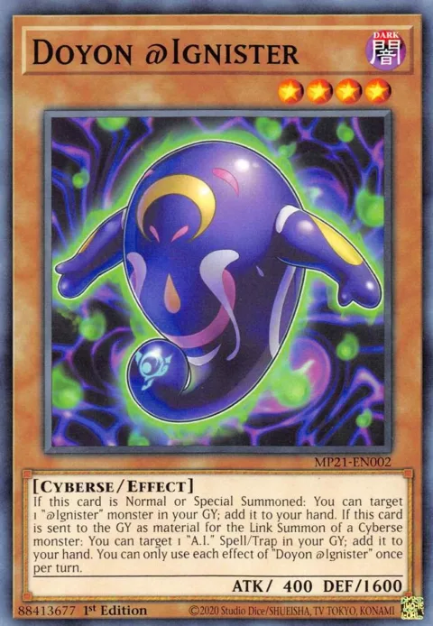 Doyon @Ignister MP21-EN002 Yu-Gi-Oh card from 2021 Tin of Ancient Battles
