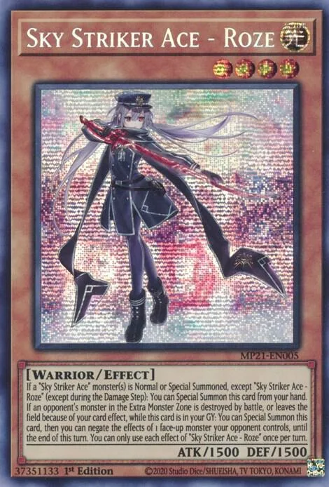 Sky Striker Ace - Roze MP21-EN005 Yu-Gi-Oh card from 2021 Tin of Ancient Battles