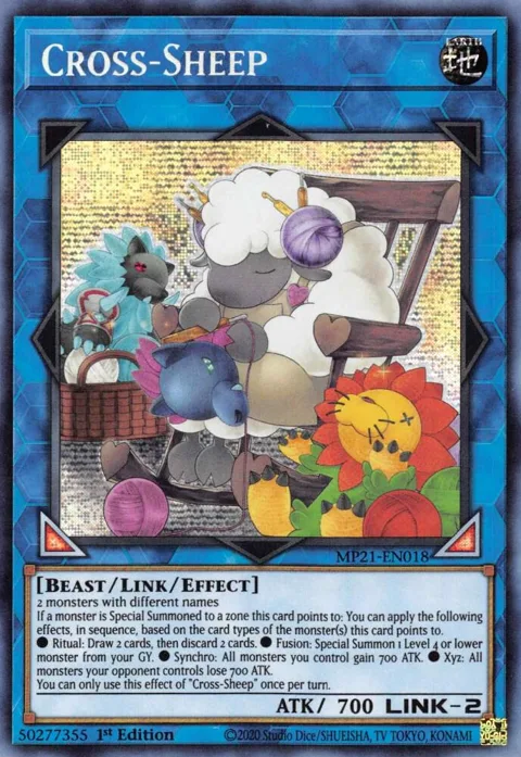 Cross-Sheep MP21-EN018 Yu-Gi-Oh card from 2021 Tin of Ancient Battles