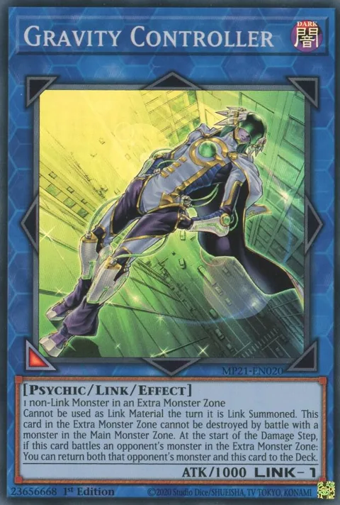 Gravity Controller MP21-EN020 Yu-Gi-Oh card from 2021 Tin of Ancient Battles