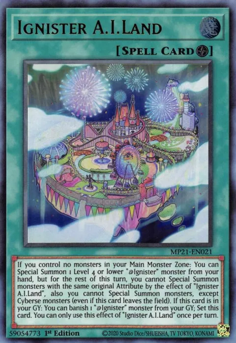 Ignister A.I.Land MP21-EN021 Yu-Gi-Oh card from 2021 Tin of Ancient Battles