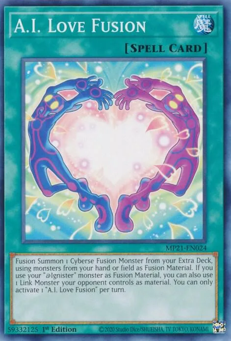 A.I. Love Fusion MP21-EN024 Yu-Gi-Oh card from 2021 Tin of Ancient Battles