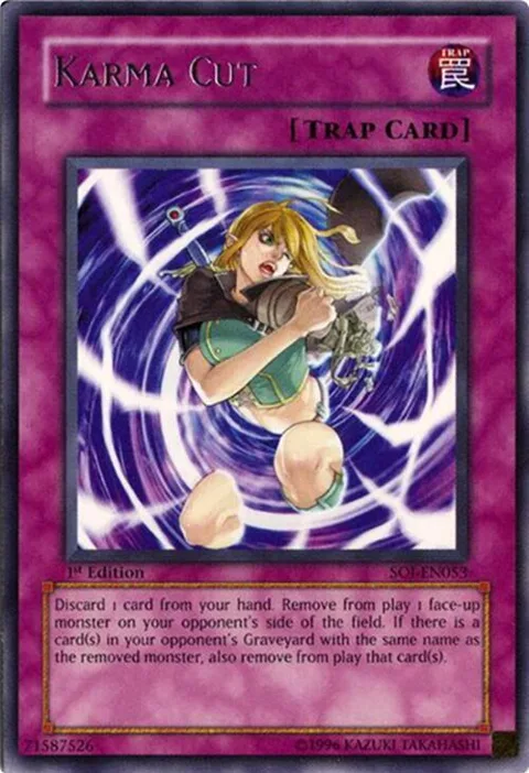 Karma Cut SOI-EN053 Unlimited Yu-Gi-Oh card from Shadow of Infinity