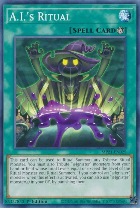 A.I.'s Ritual MP21-EN025 Yu-Gi-Oh card from 2021 Tin of Ancient Battles