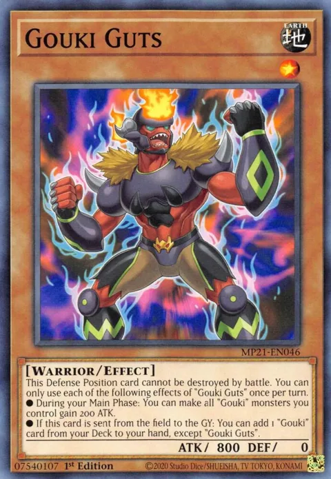 Gouki Guts MP21-EN046 Yu-Gi-Oh card from 2021 Tin of Ancient Battles