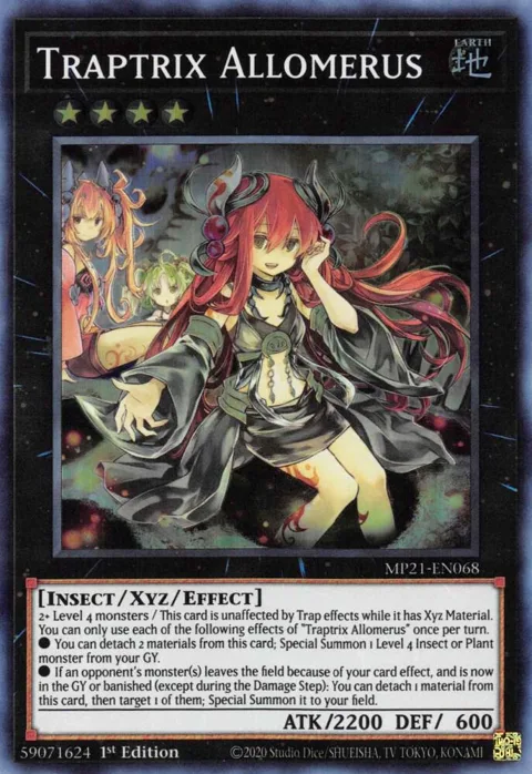 Traptrix Allomerus MP21-EN068 Yu-Gi-Oh card from 2021 Tin of Ancient Battles