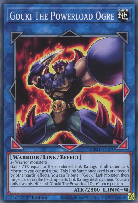 Gouki The Powerload Ogre MP21-EN070 Yu-Gi-Oh card from 2021 Tin of Ancient Battles
