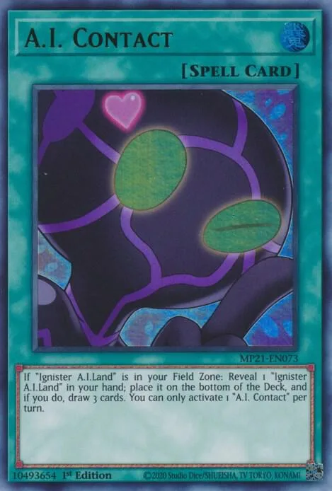 A.I. Contact MP21-EN073 Yu-Gi-Oh card from 2021 Tin of Ancient Battles