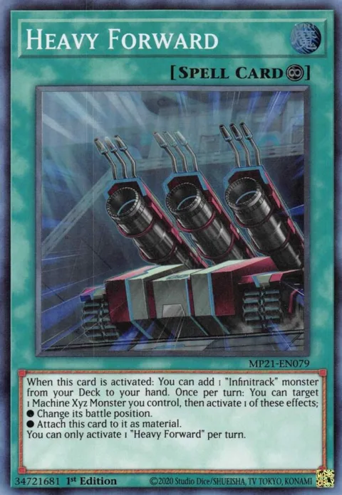 Heavy Forward MP21-EN079 Yu-Gi-Oh card from 2021 Tin of Ancient Battles
