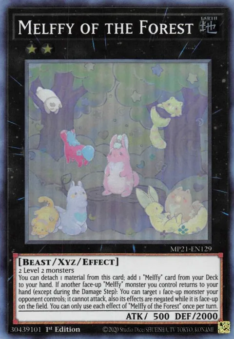 Melffy of the Forest MP21-EN129 Yu-Gi-Oh card from 2021 Tin of Ancient Battles
