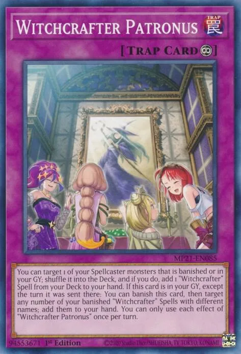 Witchcrafter Patronus MP21-EN085 Yu-Gi-Oh card from 2021 Tin of Ancient Battles
