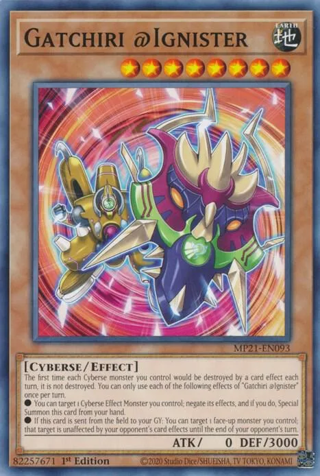 Gatchiri @Ignister MP21-EN093 Yu-Gi-Oh card from 2021 Tin of Ancient Battles