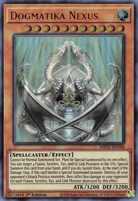 Dogmatika Nexus MP21-EN106 Yu-Gi-Oh card from 2021 Tin of Ancient Battles