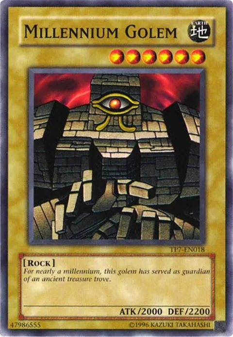 Millennium Golem TP7-EN018 Yu-Gi-Oh card from Tournament Pack 7