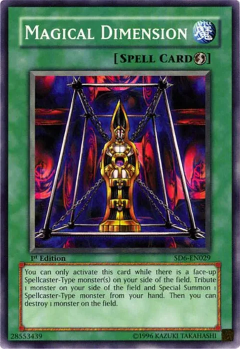 Magical Dimension SD6-EN029 Unlimited Yu-Gi-Oh card from Structure Deck: Spellcaster's Judgment