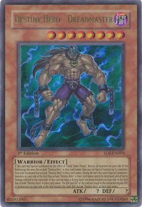 Destiny Hero - Dreadmaster EOJ-EN004 Yu-Gi-Oh card from Enemy of Justice