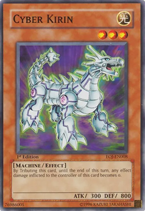 Cyber Kirin EOJ-EN008 1st Edition Yu-Gi-Oh card from Enemy of Justice