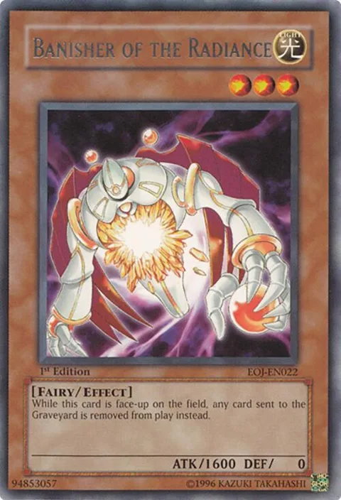 Banisher of the Radiance EOJ-EN022 Yu-Gi-Oh card from Enemy of Justice