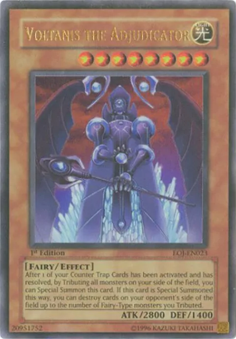 Voltanis the Adjudicator EOJ-EN023 Unlimited Yu-Gi-Oh card from Enemy of Justice
