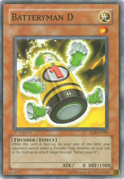 Batteryman D EOJ-EN030 1st Edition Yu-Gi-Oh card from Enemy of Justice