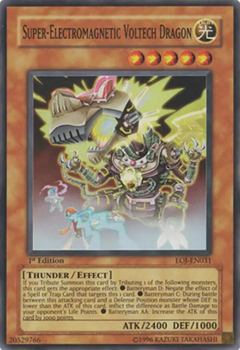 Super-Electromagnetic Voltech Dragon EOJ-EN031 Yu-Gi-Oh card from Enemy of Justice