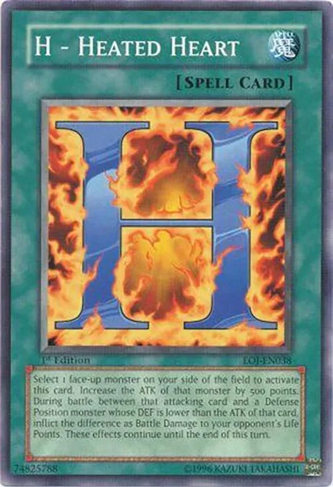 H - Heated Heart EOJ-EN038 1st Edition Yu-Gi-Oh card from Enemy of Justice
