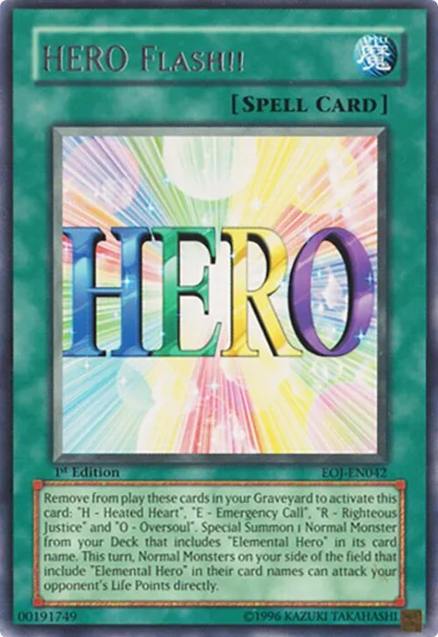 HERO Flash!! EOJ-EN042 1st Edition Yu-Gi-Oh card from Enemy of Justice