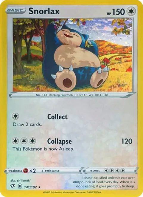 Snorlax - 141/192 Cosmos Holo #141/192 Holofoil Pokémon card from Miscellaneous Cards & Products