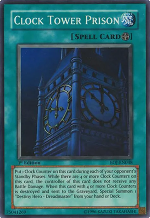 Clock Tower Prison EOJ-EN048 Yu-Gi-Oh card from Enemy of Justice