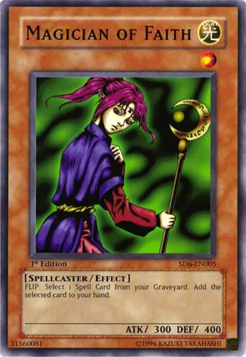 Magician of Faith SD6-EN005 1st Edition Yu-Gi-Oh card from Structure Deck: Spellcaster's Judgment
