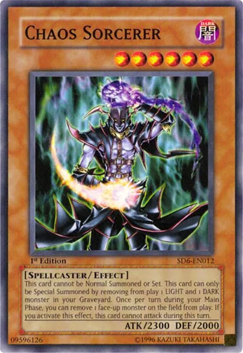 Chaos Sorcerer SD6-EN012 Unlimited Yu-Gi-Oh card from Structure Deck: Spellcaster's Judgment