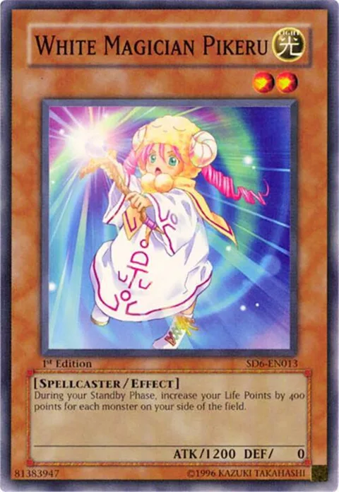White Magician Pikeru SD6-EN013 Unlimited Yu-Gi-Oh card from Structure Deck: Spellcaster's Judgment