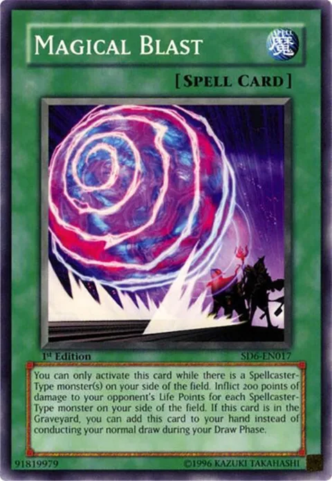 Magical Blast SD6-EN017 Yu-Gi-Oh card from Structure Deck: Spellcaster's Judgment
