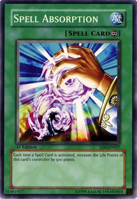 Spell Absorption SD6-EN027 Unlimited Yu-Gi-Oh card from Structure Deck: Spellcaster's Judgment
