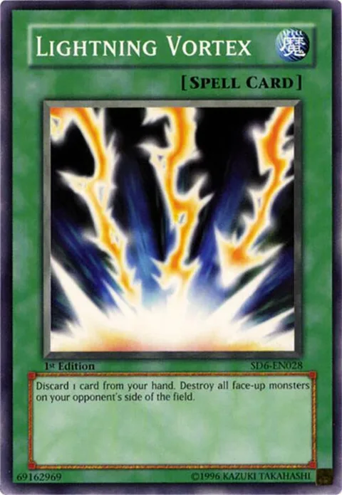 Lightning Vortex SD6-EN028 1st Edition Yu-Gi-Oh card from Structure Deck: Spellcaster's Judgment