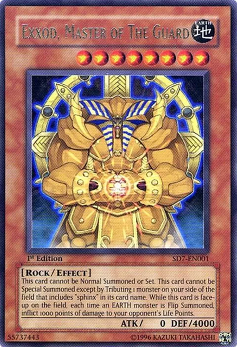 Exxod, Master of the Guard SD7-EN001 1st Edition Yu-Gi-Oh card from Structure Deck: Invincible Fortress