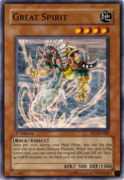 Great Spirit SD7-EN002 1st Edition Yu-Gi-Oh card from Structure Deck: Invincible Fortress