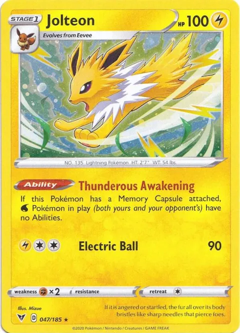 Jolteon - 047/185 Cosmos Holo #047/185 Holofoil Pokémon card from Miscellaneous Cards & Products