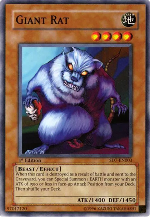 Giant Rat SD7-EN003 1st Edition Yu-Gi-Oh card from Structure Deck: Invincible Fortress