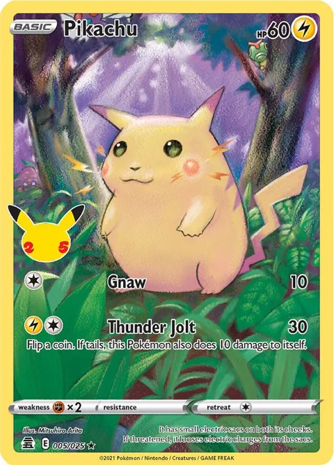 Pikachu #005/025 Holofoil Pokémon card from Celebrations