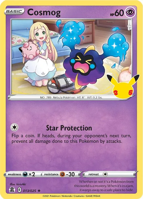 Cosmog #013/025 Holofoil Pokémon card from Celebrations