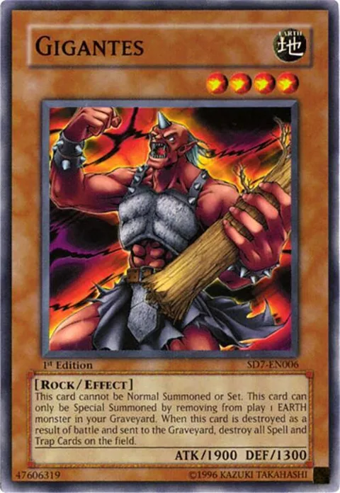 Gigantes SD7-EN006 Unlimited Yu-Gi-Oh card from Structure Deck: Invincible Fortress