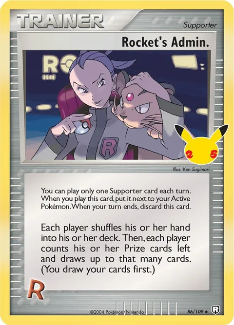 Rocket's Admin. #86/109 Holofoil Pokémon card from Celebrations: Classic Collection