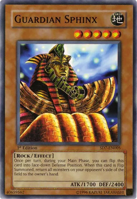 Guardian Sphinx SD7-EN005 Yu-Gi-Oh card from Structure Deck: Invincible Fortress
