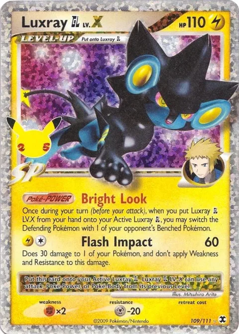 Luxray GL LV.X #109/111 Holofoil Pokémon card from Celebrations: Classic Collection