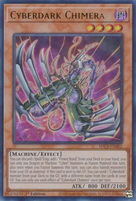 Cyberdark Chimera SDCS-EN002 1st Edition Yu-Gi-Oh card from Structure Deck: Cyber Strike