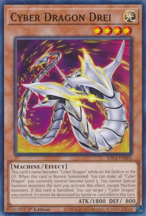 Cyber Dragon Drei SDCS-EN005 Yu-Gi-Oh card from Structure Deck: Cyber Strike