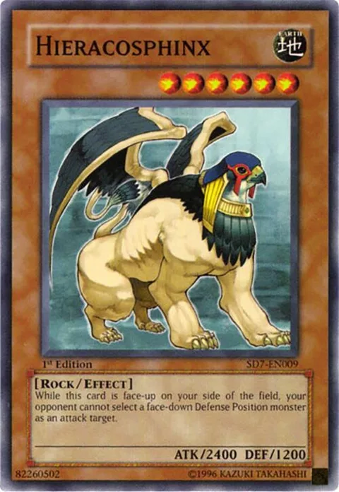 Hieracosphinx SD7-EN009 1st Edition Yu-Gi-Oh card from Structure Deck: Invincible Fortress
