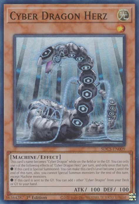 Cyber Dragon Herz SDCS-EN009 Unlimited Yu-Gi-Oh card from Structure Deck: Cyber Strike